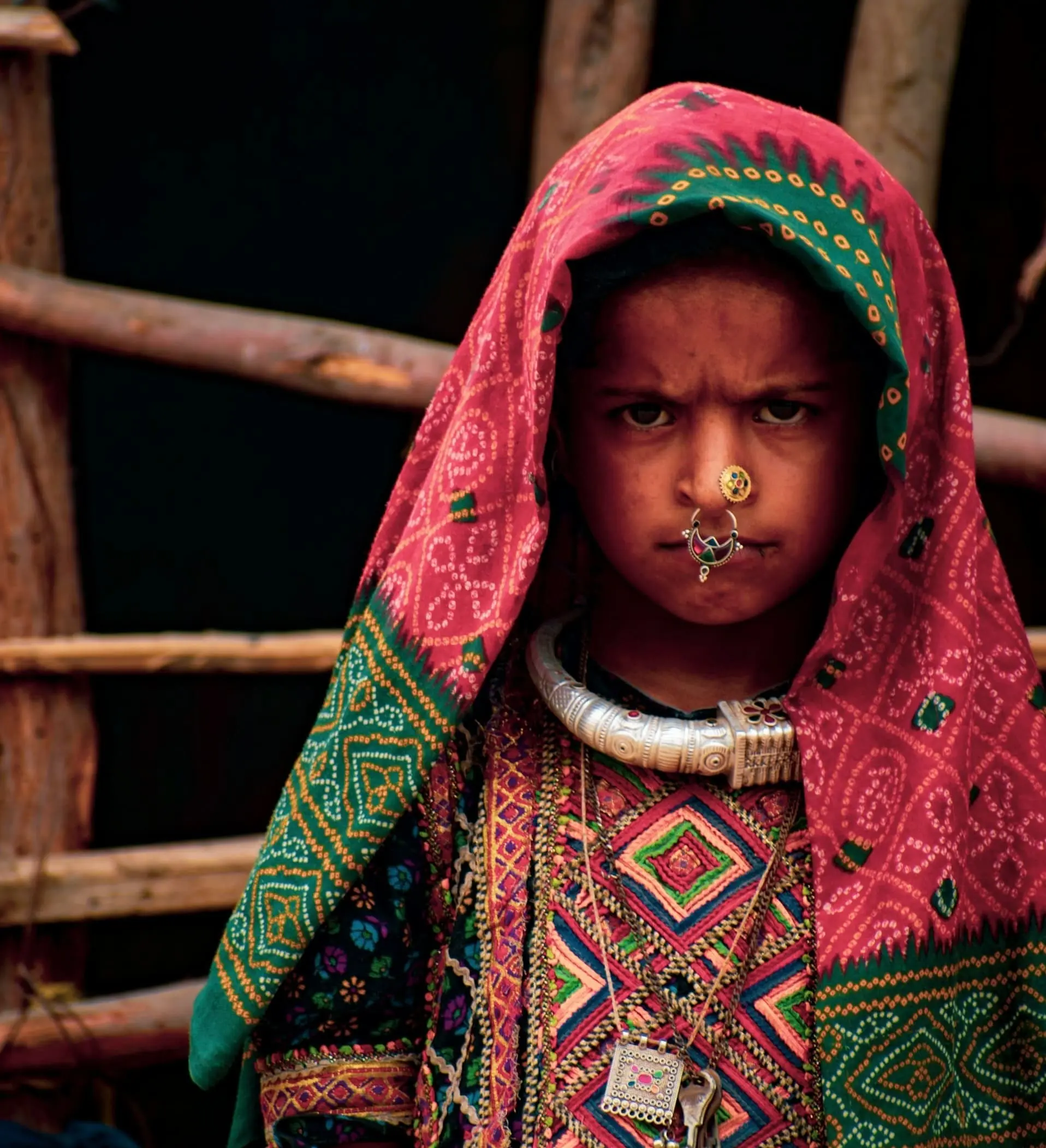 little tribal girl in Gujarat Kutch