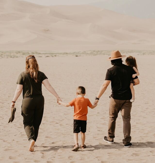 Family in Thar Desert Rajasthan