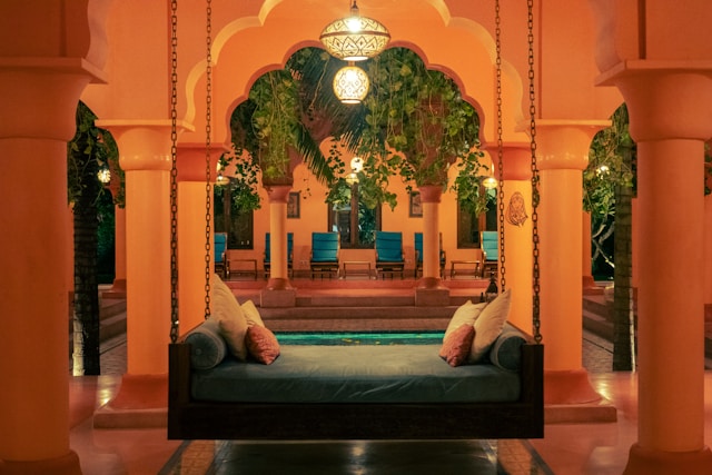 Lobby at Ram Bagh Palace Jaipur